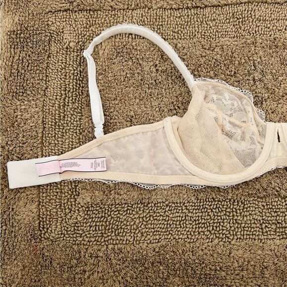 Victoria’s Secret Bra Lace White Tan Size 34D - Picture 7 of 9